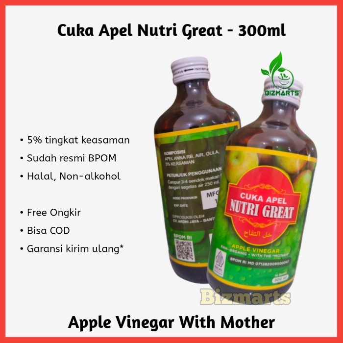 

BD-776 Nutrigreat Cuka Apel Organik | Organic Apple Vinegar Non Alkohol Ampuh