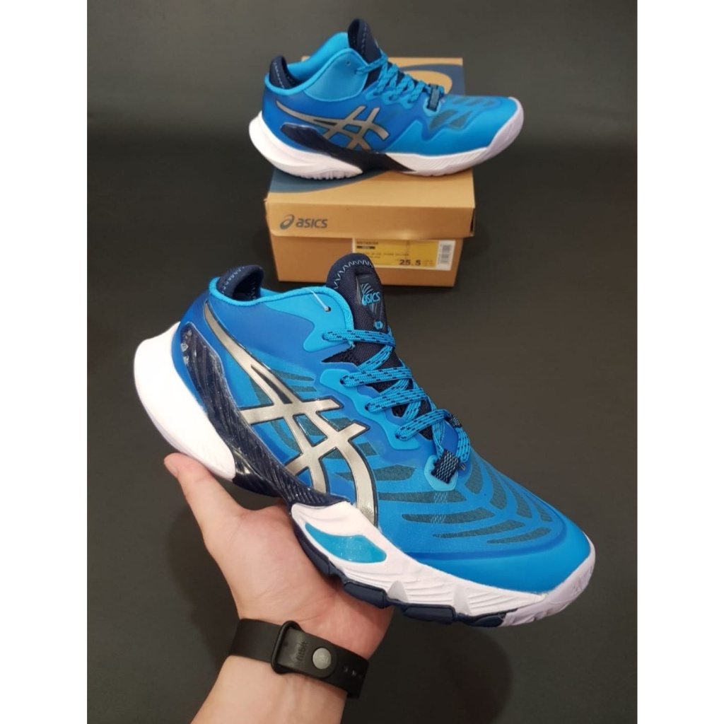 SEPATU ASICS METARISE BLUE ISLAND (PREMIUM CLASS)/SEPATU VOLLEY,TENIS,RUNNING/SEPATU OLAH RAGA