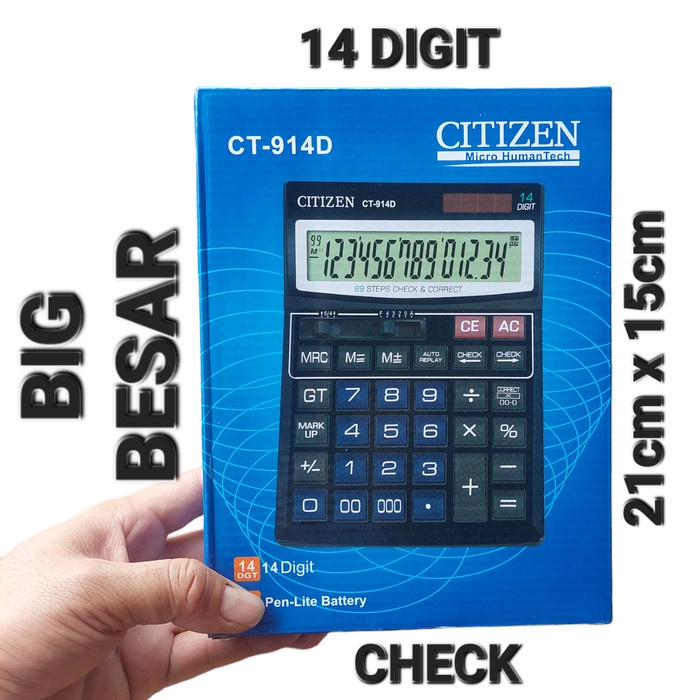 

kalkulator calculator citizen desktop 14 digit ct914d ct 914 914d OBY27