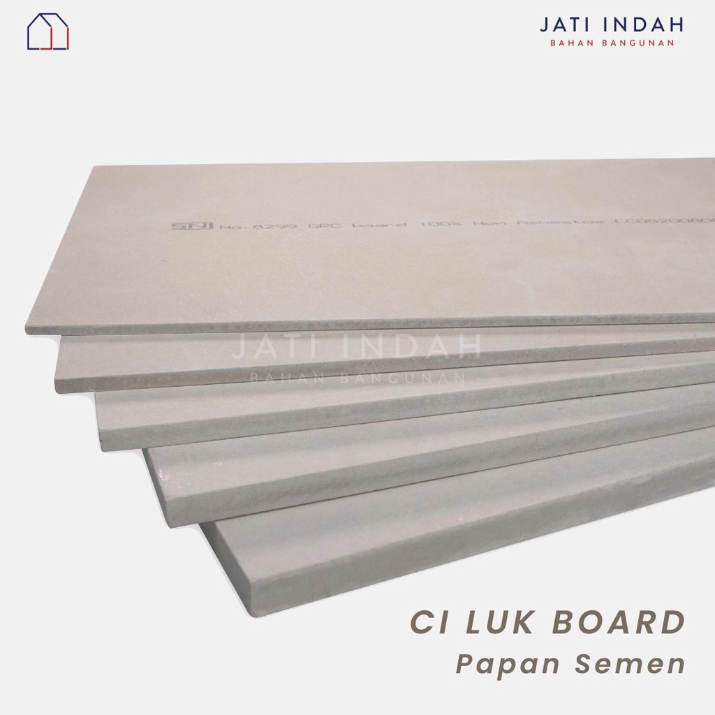 Ci Luk Board 4mm 120x240cm | Papan Semen GRC | Plafon & Sekat
