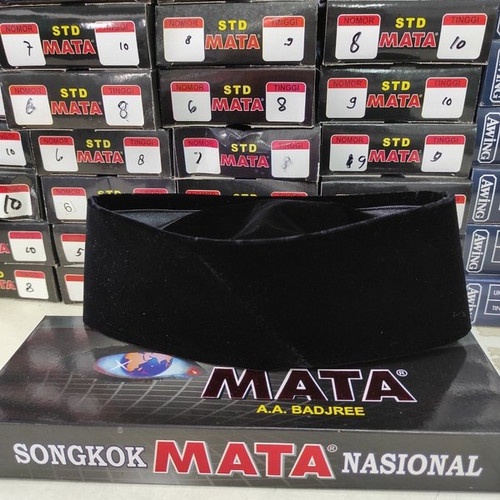 Peci Mata Hitam Songkok Kopiah Mata Polos Hitam Original I Songkok Nasional Mata Polos Hitam