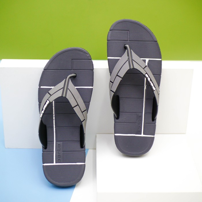 best -Sandal Sepatu Pria Sandal Jepit Empuk Sandal Karet 1034M - Hitam, 42