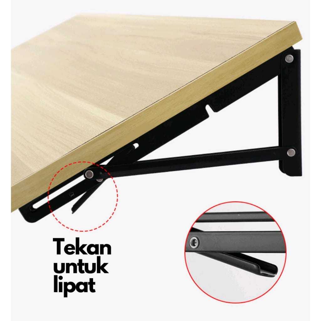 Engsel Meja Lipat Dinding/ Bracket Meja Dinding Lipat Engsel Besi Siku Meja Lipat