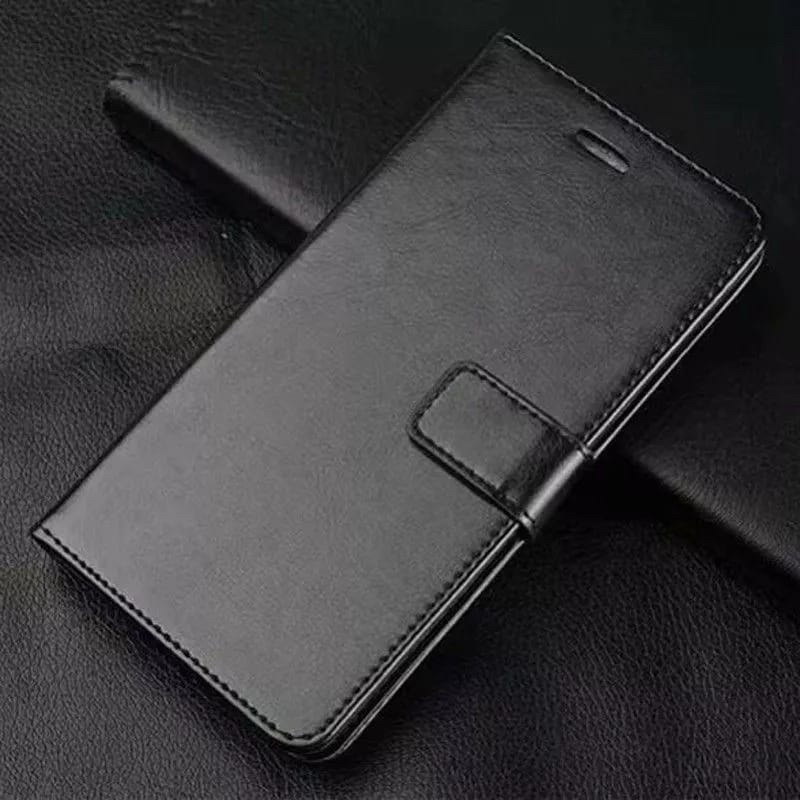 Flip Cover Iphone 5 6 7 8 6+ 7+ 8+ X Xs Xr Xs Max Flip Polos Leather Case Dompet Magnetik