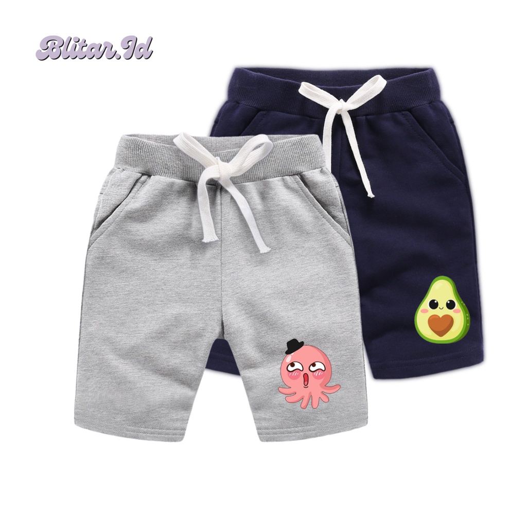 Celana Pendek Kolor Harian Santai Model Boxer Anak Laki Laki Perempuan Cowok Cewek Unisex Dewasa Tan