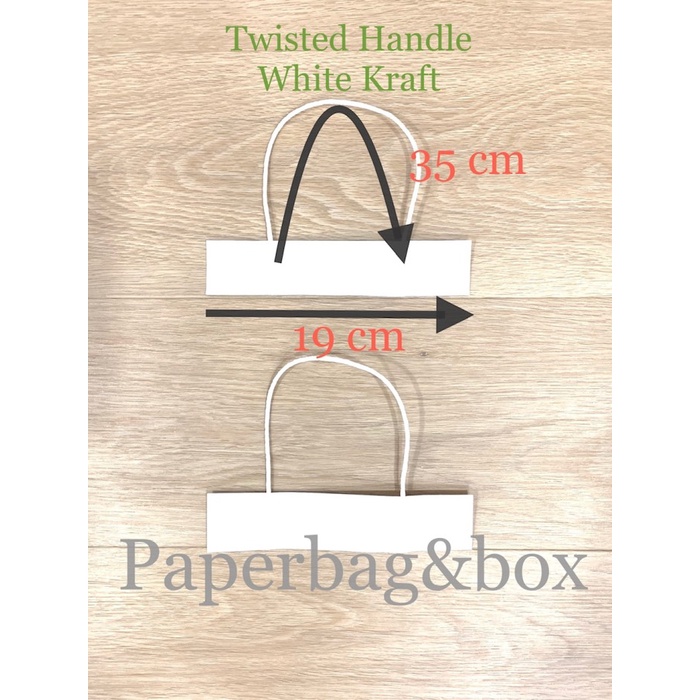 

PAPERBAG TWISTED HANDLE, Tali Kertas Kraft, tali kepang 200set/400pcs - Cokelat