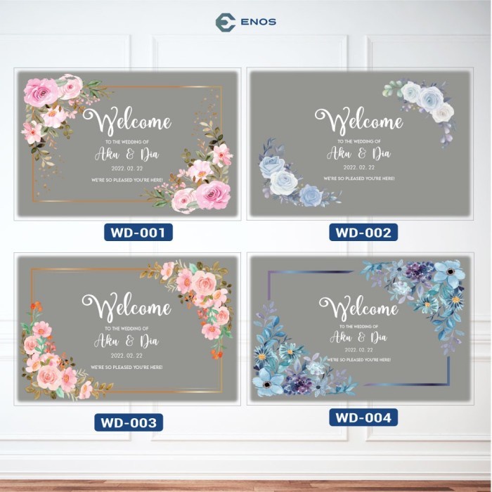 Dekorasi Lamaran Acrylic Welcome Wedding Sign Welcome Board - Welcome Sign