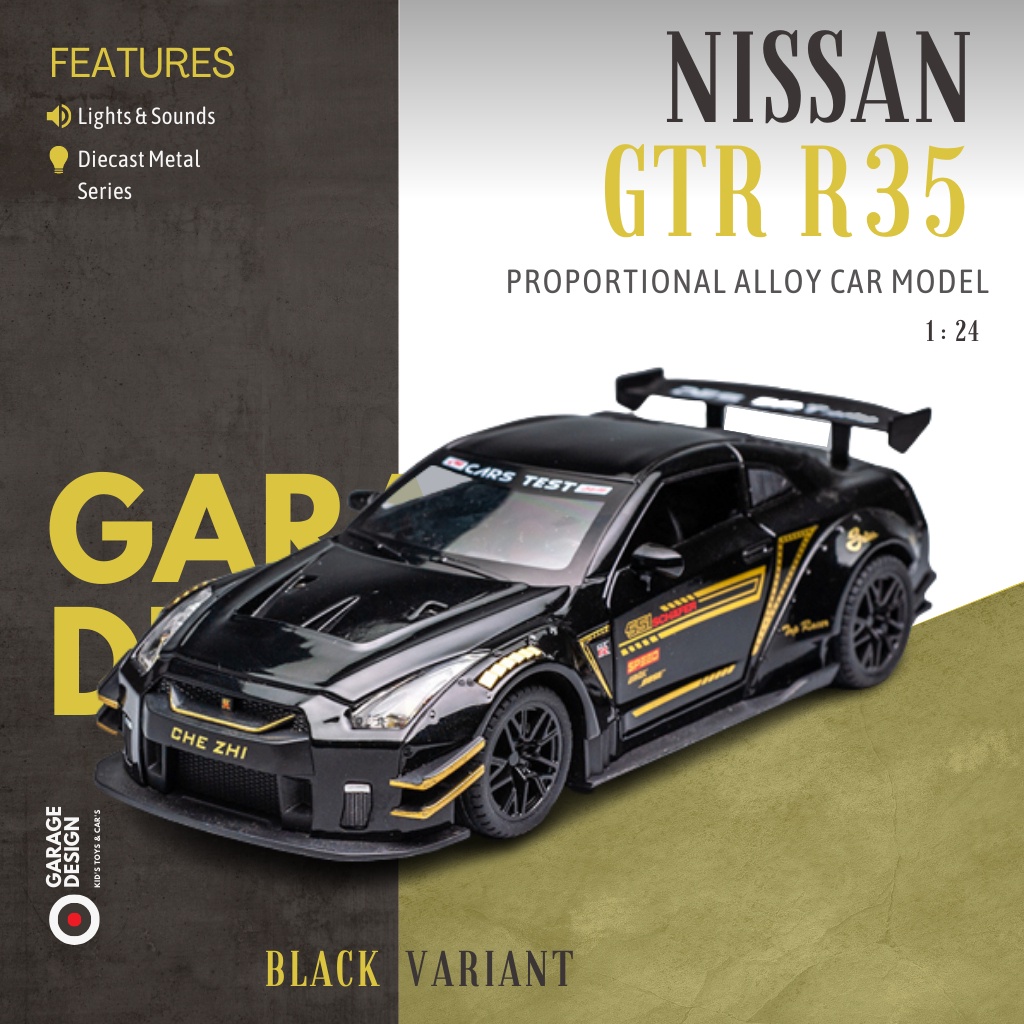 Miniatur Diecast Mobil Nissan GTR R35 1:24 - Alloy Model Metal Collection Mobil Nissan GTR R35 JDM S