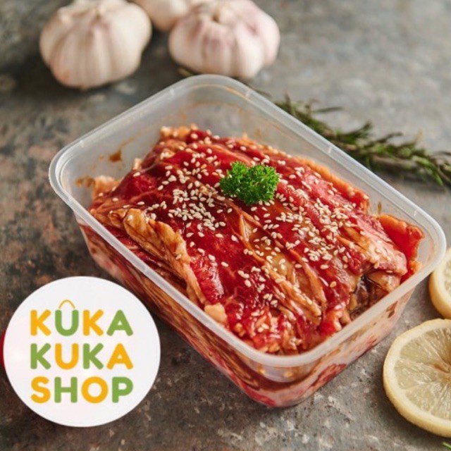 

COD Daging Sapi Marinasi Teriyaki / Bulgogi / Blackpepper / BbQ US Beef Slice / Daging Sapi Bumbu 500gr