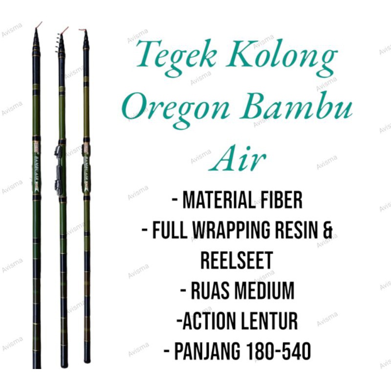 Joran Tegek Fiber Oregon Bambu Air Kolong AA