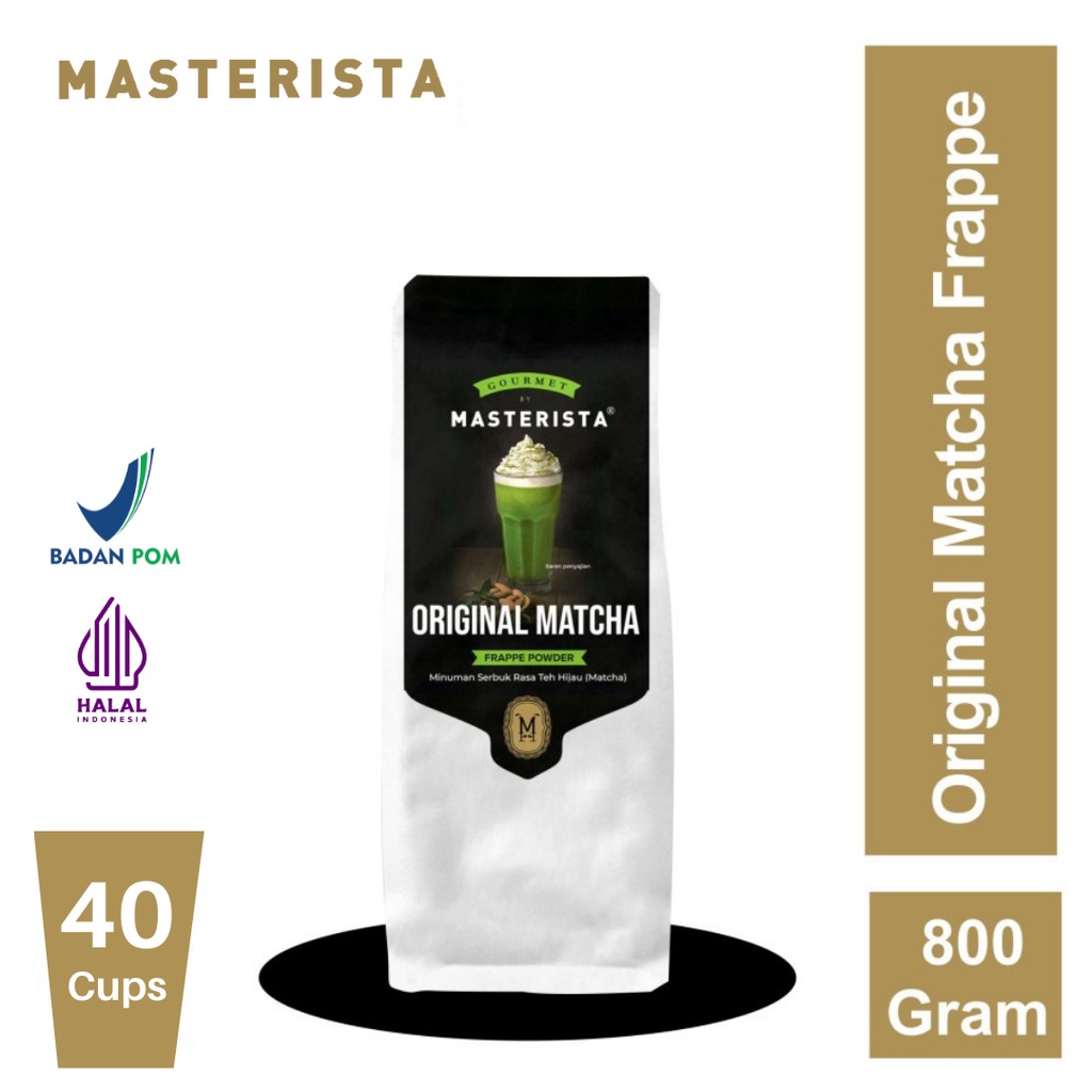 

Bubuk Minuman Masterista Original Matcha 800gr / Bubuk Minuman Rasa Matcha / Bubuk Matcha Frappe
