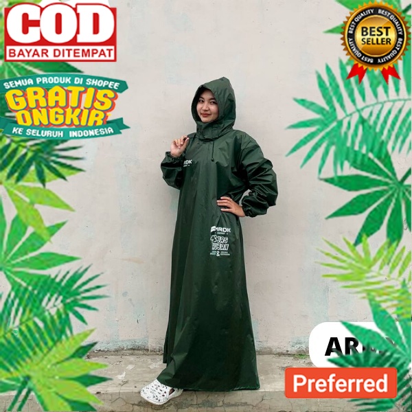 jas hujan wanita pria dewasa gamis muslimah jumbo motif polos mantel hujan wanita pria jumbo xxxxl p