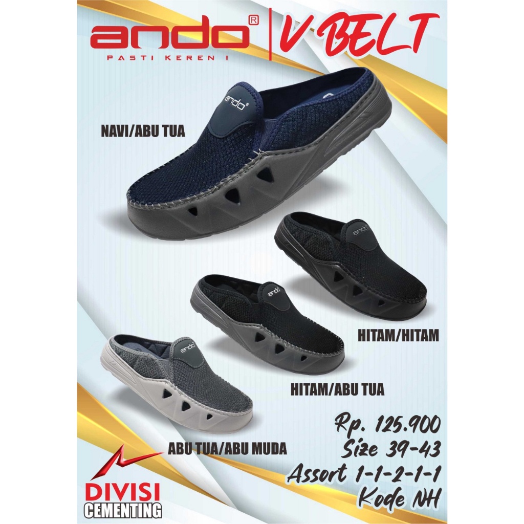 Sepatu Slip On Pria Ando Original Sepatu Sandal Sendal Pria Palmer Fletcher Awet Sol Anti Slip