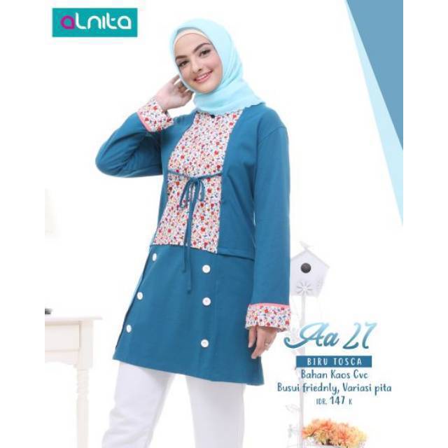 Atasan Alnita AA 21  Biru Tosca