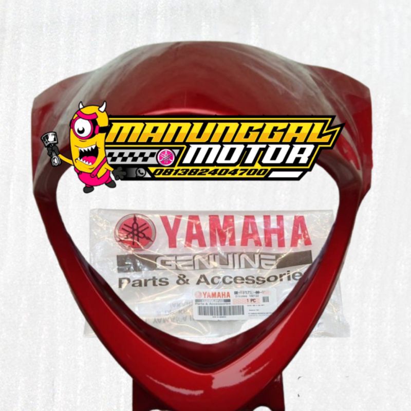 Batok Topi Cover lampu depan Fino FI 115, 125 1YD-H4144-00-P8 Merah Maroon Original Yamaha