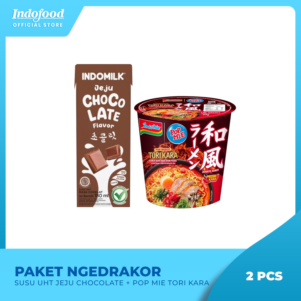 

Paket Ngedrakor - (Susu UHT Jeju Chocolate + Pop Mie Tori Kara)