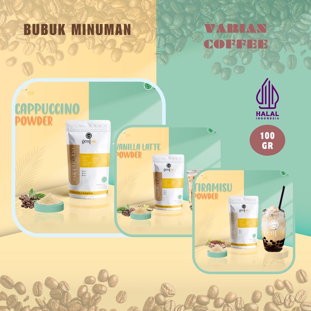 

bubuk minuman rasa kopi 100gr serbuk minuman powder minuman bubuk minuman coffe bubuk minuman sachet