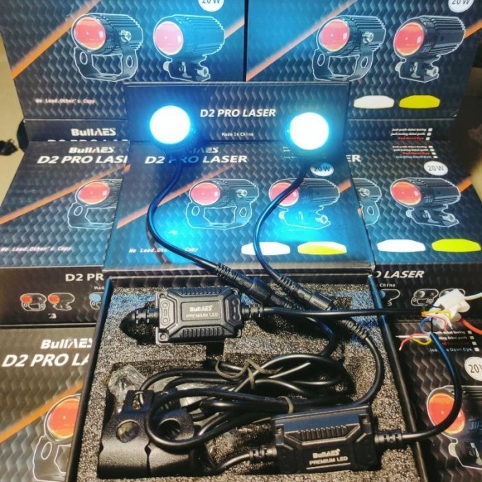 Lampu D2 Pro Bullaes 20 Watt Devil Original D2 Bullaes Harga Sepasang  - Ice Blue