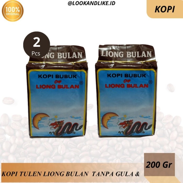 

KOPI CAP LIONG BULAN 2 BUNGKUS X 200 GRAM (TANPA GULA)