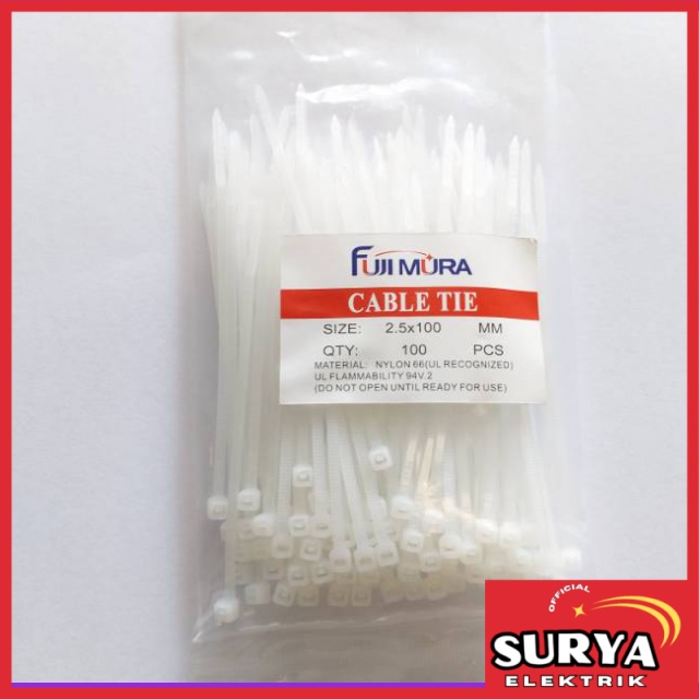 

Kabel Pengikat Tis / Tie / Tali Ties FUJIMURA 10cm / 2.5 x 100mm 100 Pcs