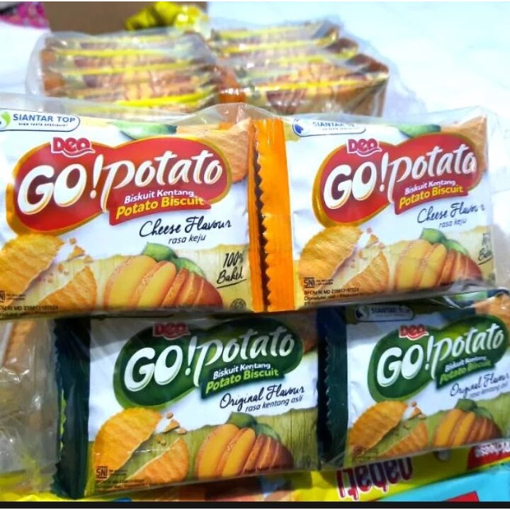 

Deo Go potato biskuit kentang asli nikmat 1 renting isi 10 bungkus rasa keju & rasa kentang asli