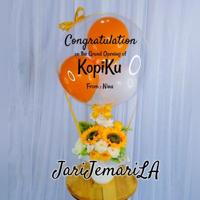 COD Bucket grand opening, bloombox grand opening, bunga grand opening, buket balon ucapan grand open