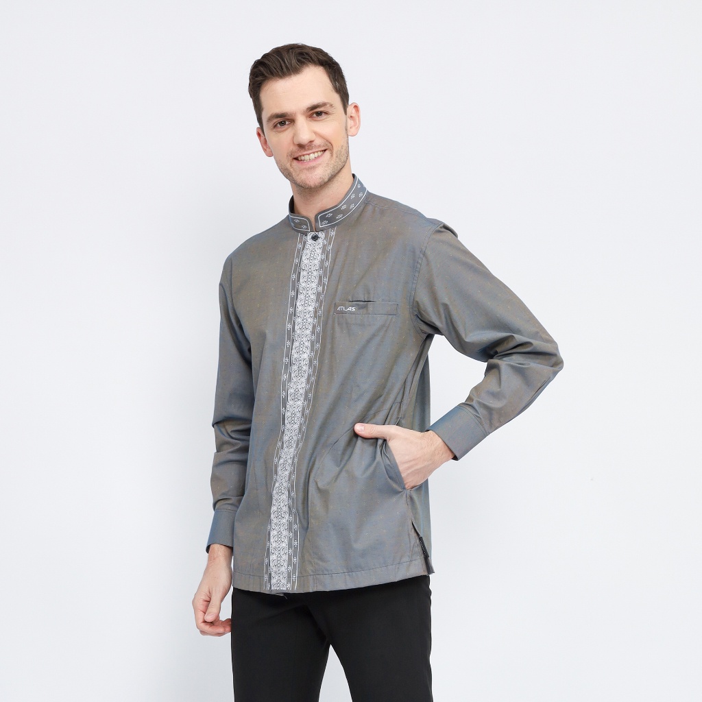 Baju Koko ATLAS Super Premium Abu 04