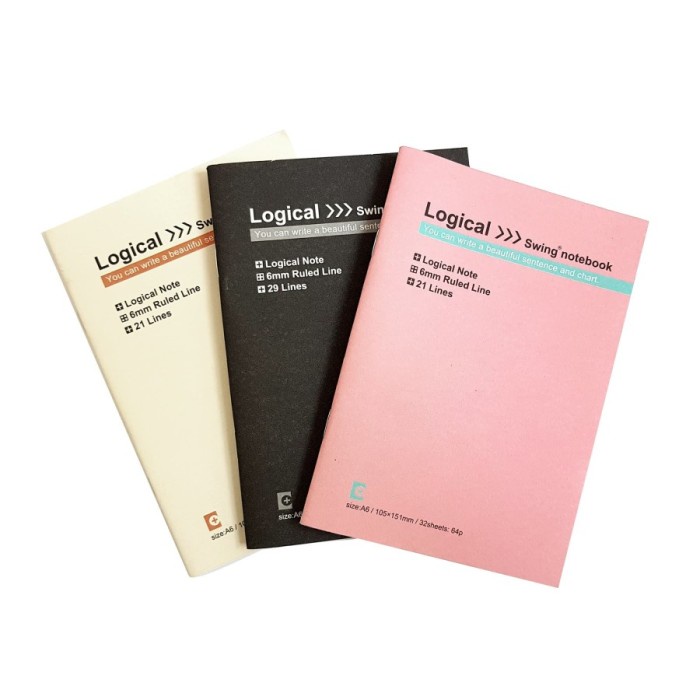 

FM - BEST SELLER NCL Notebook / Buku Catatan - Pink/White/Black A6 - Merah Muda