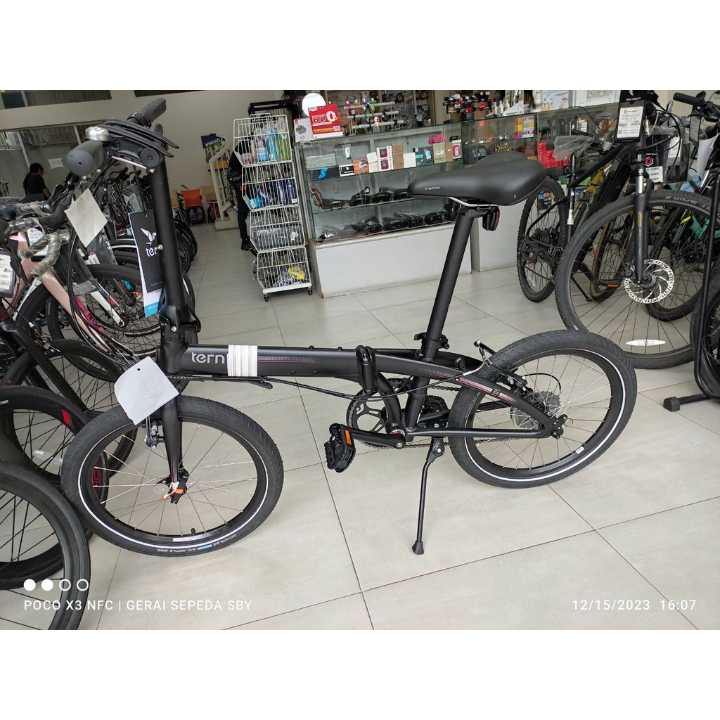 Sepeda Lipat Folding Bike Tern Link D8 MATTE BLACK GREY