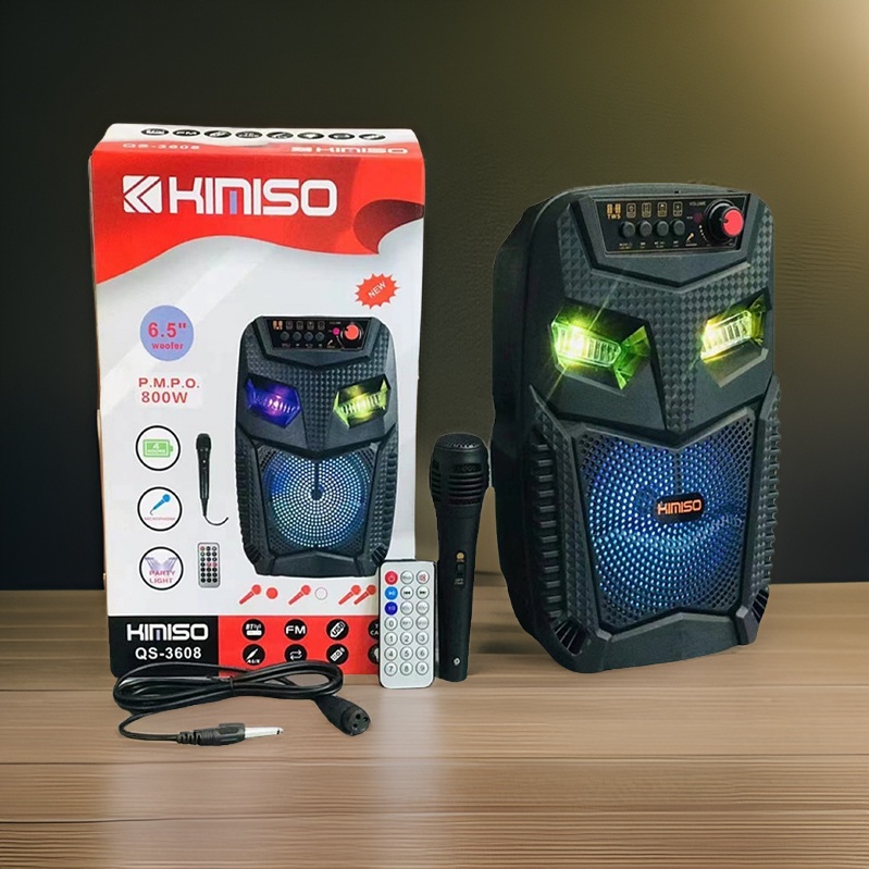 SPEAKER AKTIF QS-3608 NIRKABEL BLUETOTH SPEAKER PLAZA VOLUME SUARA BESAR DAYA TING