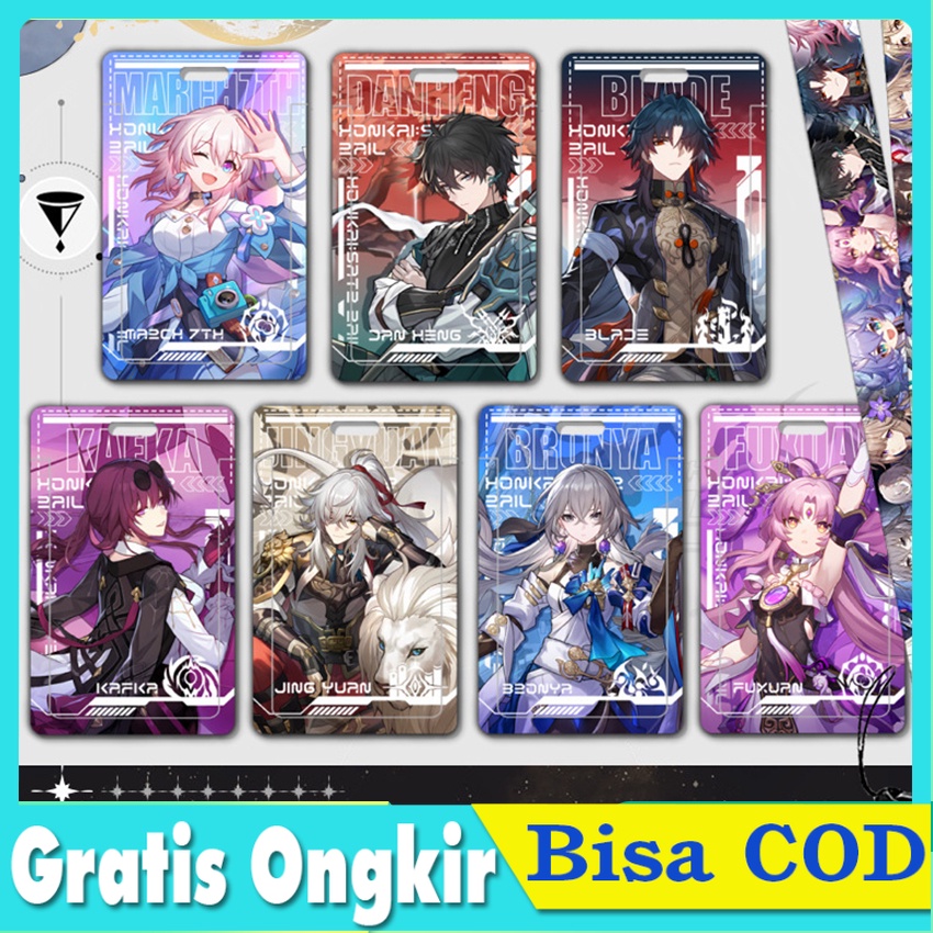 

POSTER ANIME/ Koleksi Photocard / Honkai StarRail ID Card holder Lanyard Name Tag Kafka Gepard Jingyuan