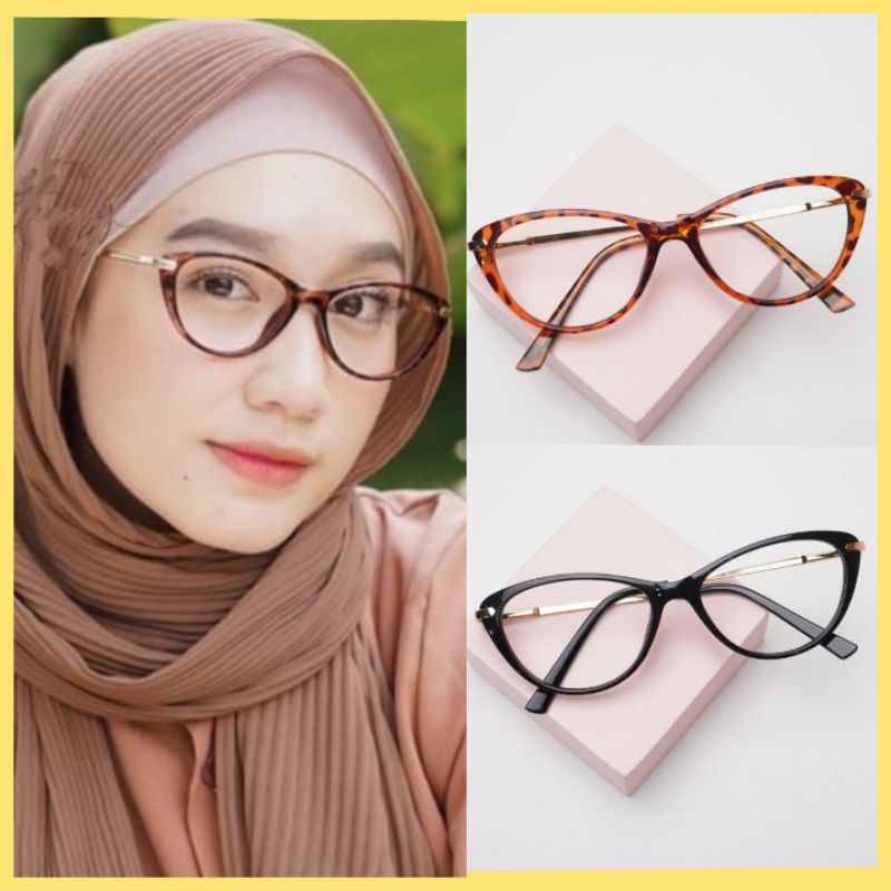 Frame Kacamata kode 9011 Cat eye | kacamata lensa minus photocromic bluray wanita Termurah - frame k