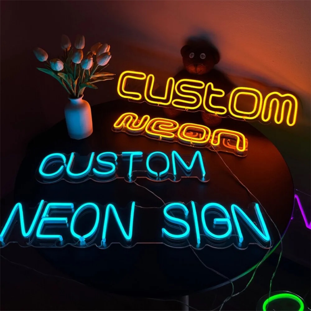 Custom Neon Signs Can Indoor Outdoor Used For Wedding Neon Signs Name Business Logo Wall Neon Light 
