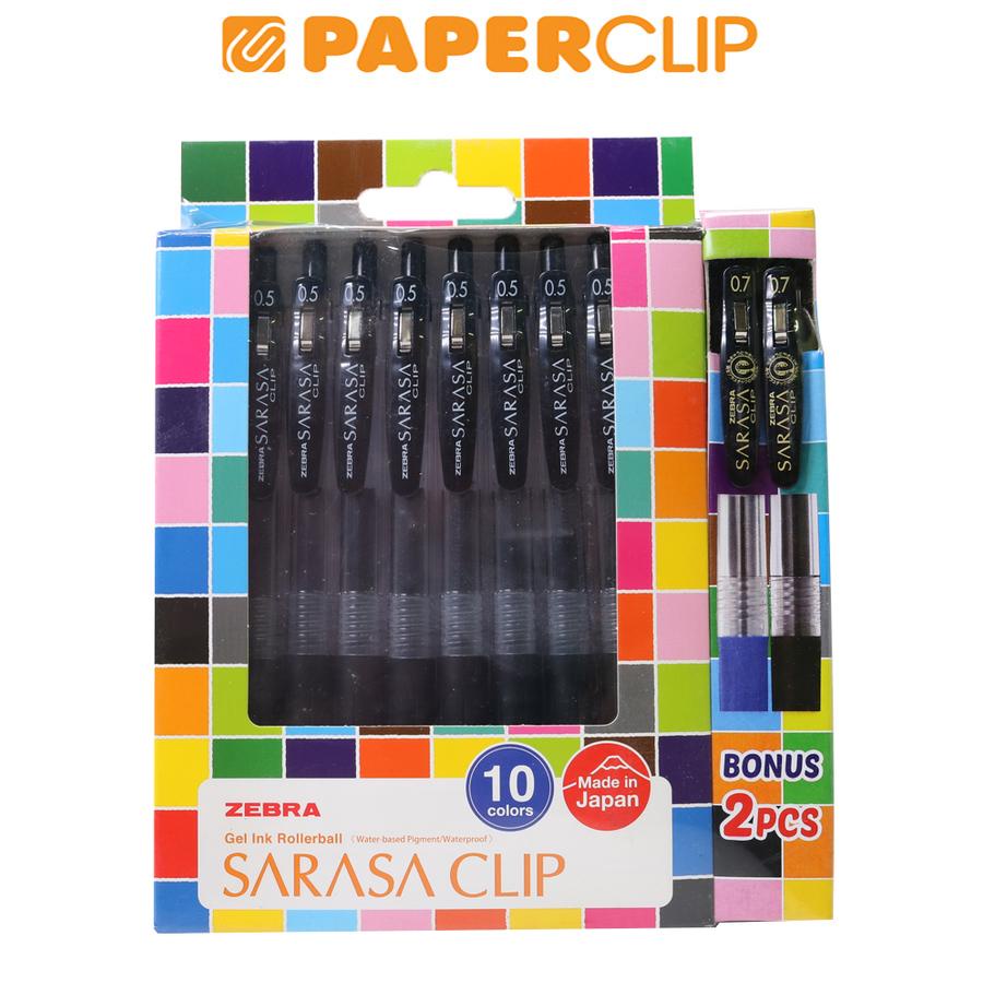 

BALLPOINT ZEBRA SARASA CLIP BLACK SET 10 0.5