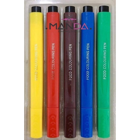 

Andma Foodwriter edible pen color marker bolpen makanan - 5 pcs
