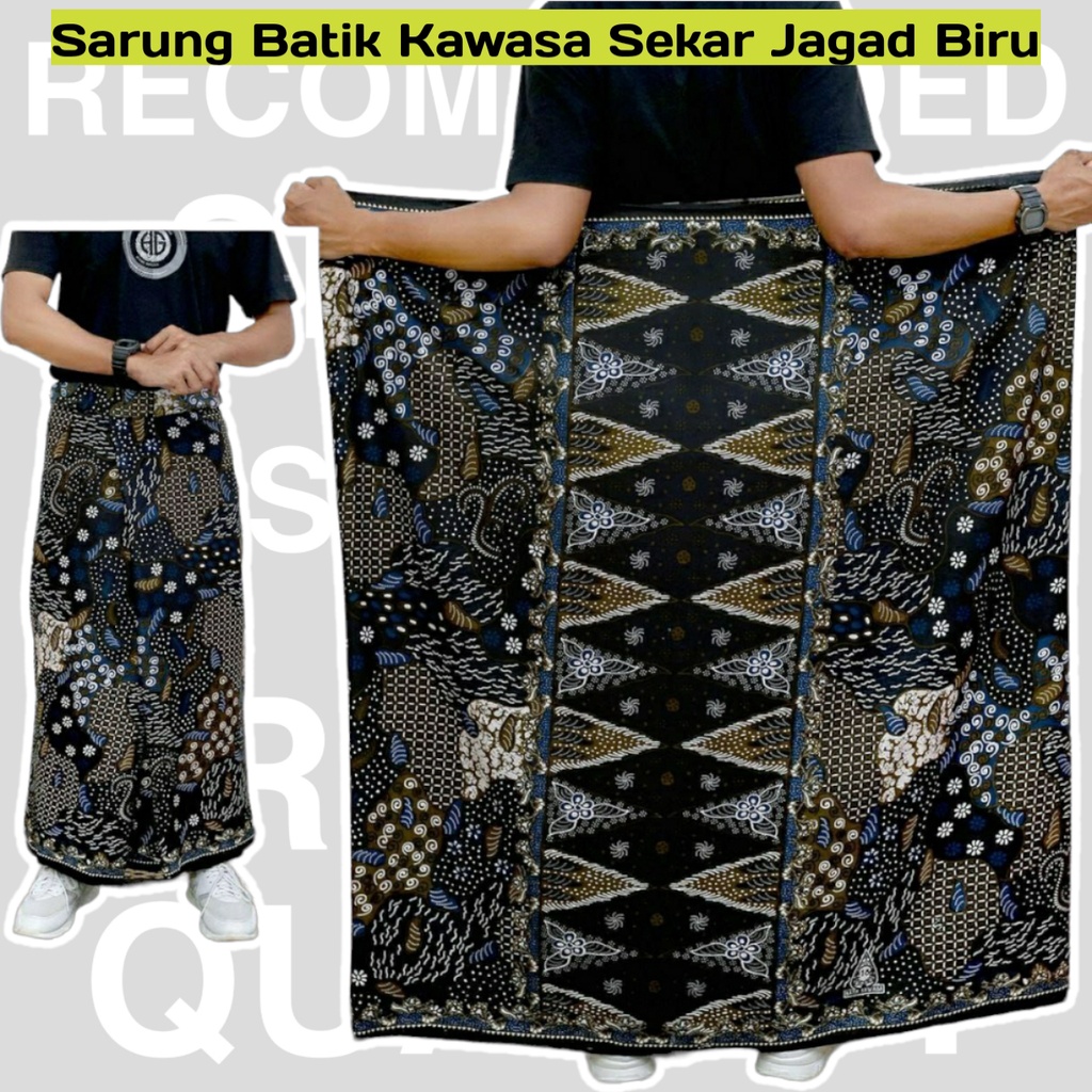 Sarung Batik Sekar Jagad Biru/Sarung Batik Pekalongan/Sarung Batik Gus Iqdam/Sarung Gus Kautsar/Saru
