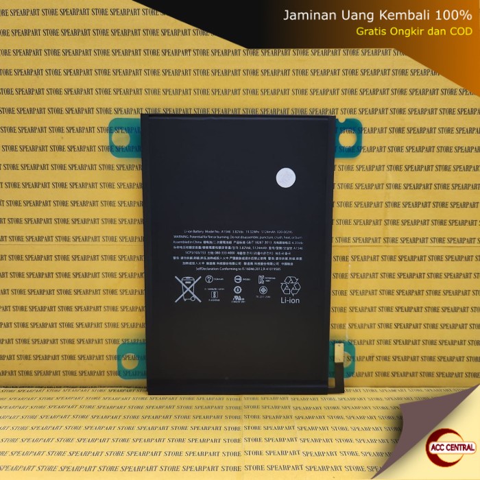 Baterai iPad Mini 4 A1546 / A1538 / A1550 - Battery Batre Batrai Batere