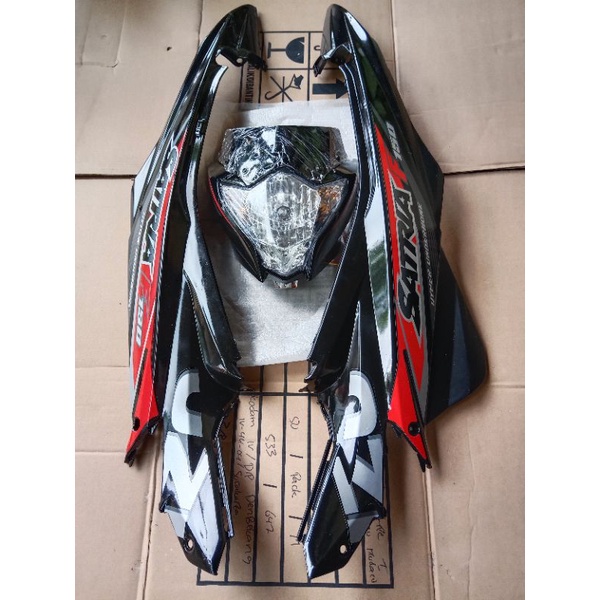 BISA COD Cover bodi body halus plus kepala reflektor plus sticker SUZUKI SATRIA F FU FL FACELIFT FAC
