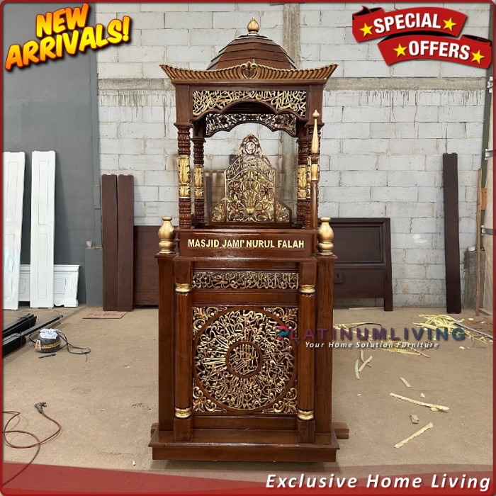 Mimbar Masjid Jati Mimbar Masjid Ukir Mimbar Jepara Mimbar Jati Asli Furniture Jepara