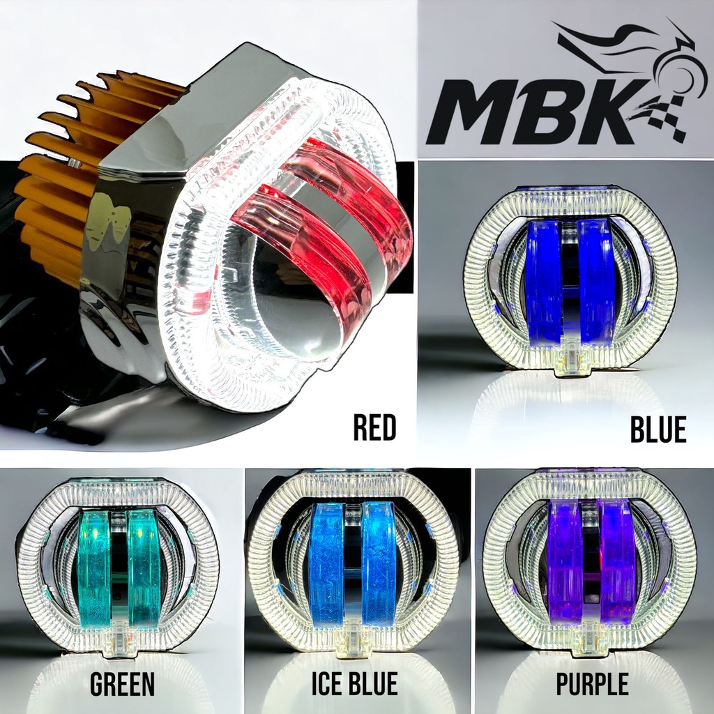 Lampu Depan BILED Headlamp Projie Bi LED Mini 2 LENSA 2.5 Inch Ring Putih