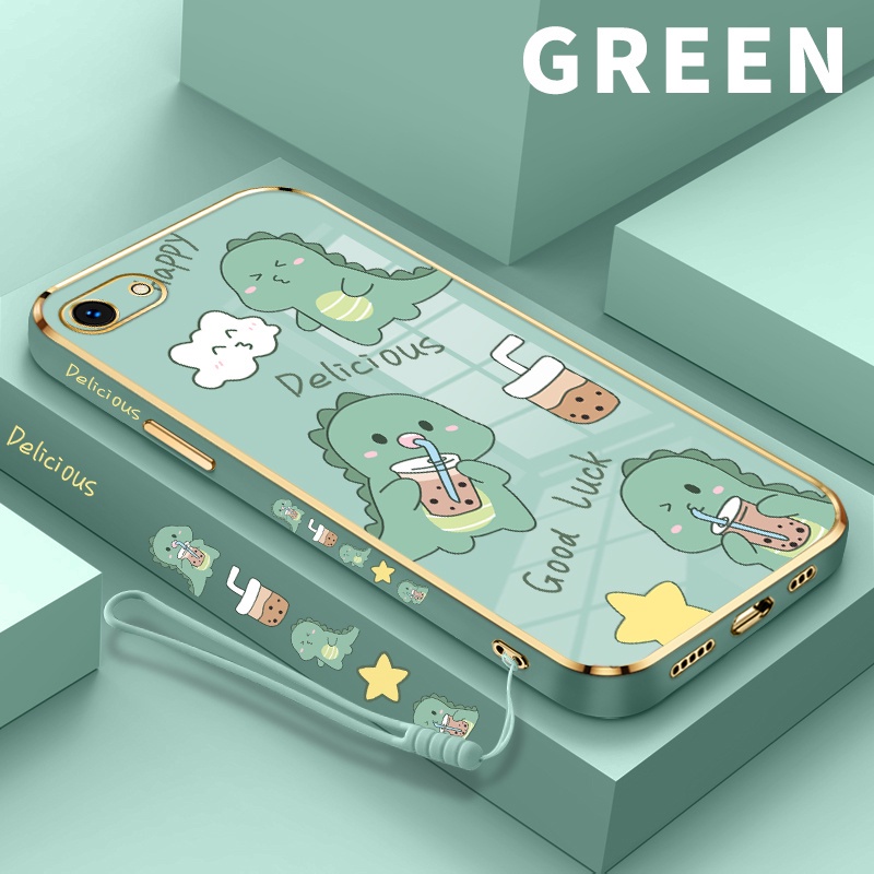 Golden Chromic Plating Casing For Oppo A83 A1 A92 A52 A72 4G A93 Pro Reno4 F Lite F5 A79 A75 F7 A3 F