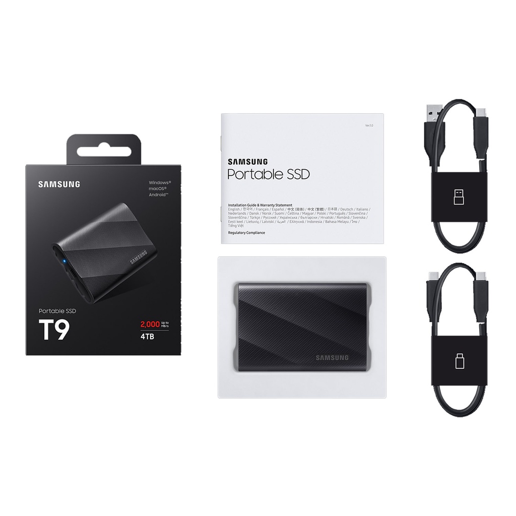 Samsung T9 4TB USB 3.2 Gen2x2, Portable SSD
