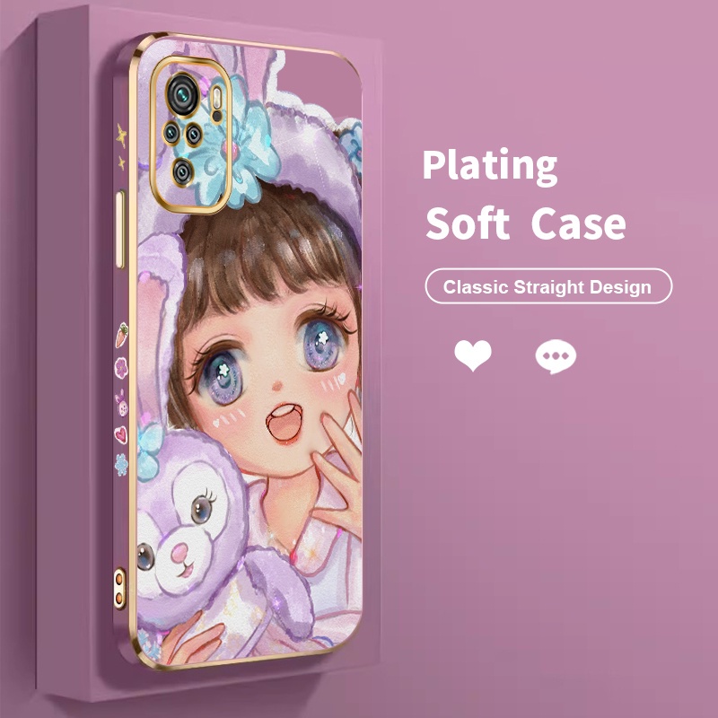 Golden Plated Casing Case For Redmi Note10 4G Note 10 5G Case For Redmi Note 10S Note10T Readmi Note