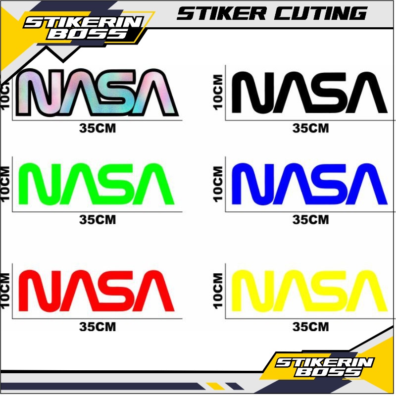 Stiker Motor Cutting Aksesoris Variasi Motor Viral NASA Logo terbaru 2021 Stiker Racing Sponsor Stik