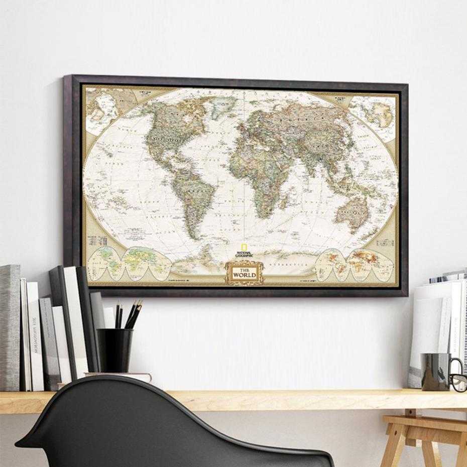 

Poster Peta Dunia Large Vintage World Map 103 x 69 cm