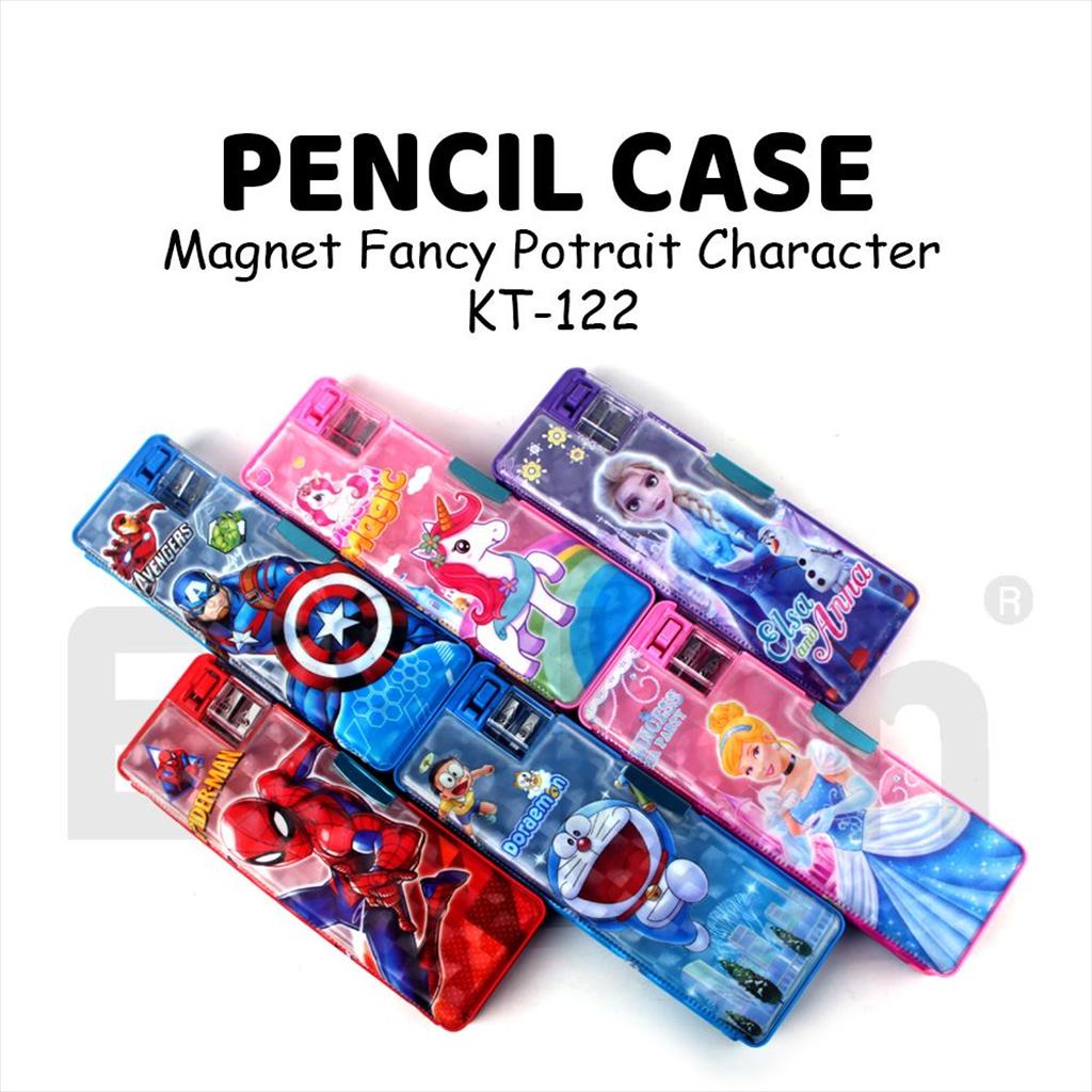 

[MaxMart] Kotak Pensil motif Magnet Karakter KT-122 / Tempat Pensil Magnet Tekstur