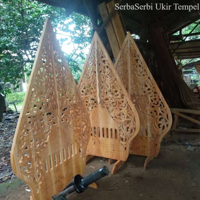 Promo Gunungan Wayang Kayu Ukir Dekorasi Pelaminan Dinding Jujur Termurah