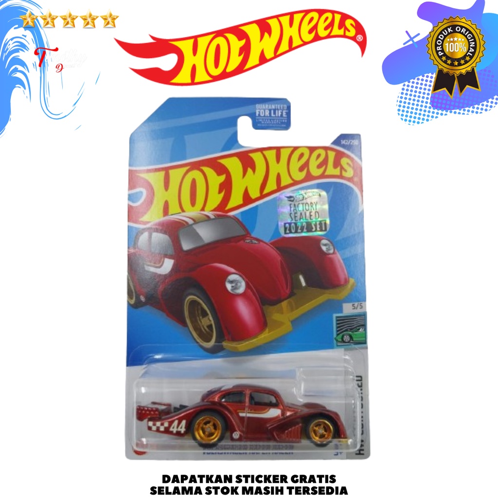 Hot Wheels Super Treasure Hunt Volkswagen VW Kafer Racer Merah FS22