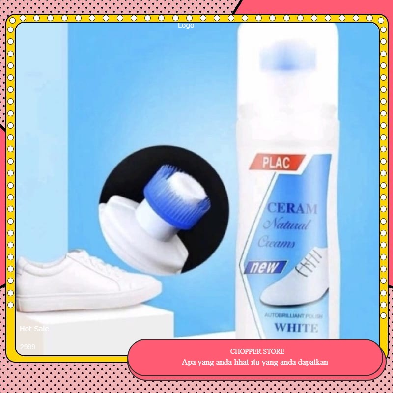 COD Plac Cream Cairan Pembersih Sepatu Putih Shoe Cleaner Polish Semir Ajaib Perawatan Pemutih Sneak