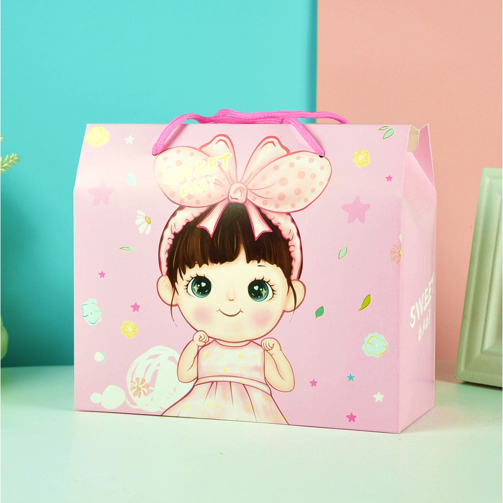 

PAPER BAG BESAR GOODIE BAG TAS SNACK SOUVENIR HAMPERS KADO PESTA ULANG TAHUN ANAK MOTIF SWEET BABY SWEET BOY YANG LARGE